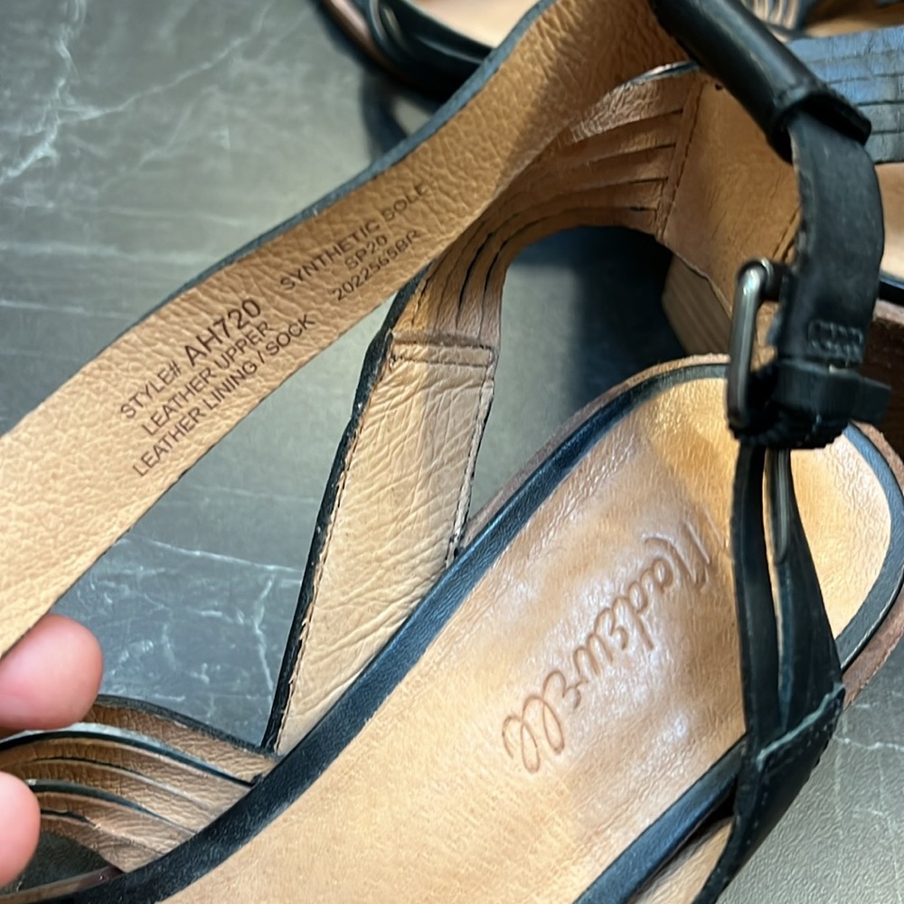 Madewell heeled sandal size 9 in black - Picture 5 of 6